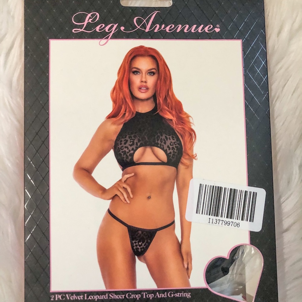 2 Piece Lingerie Leopard Print